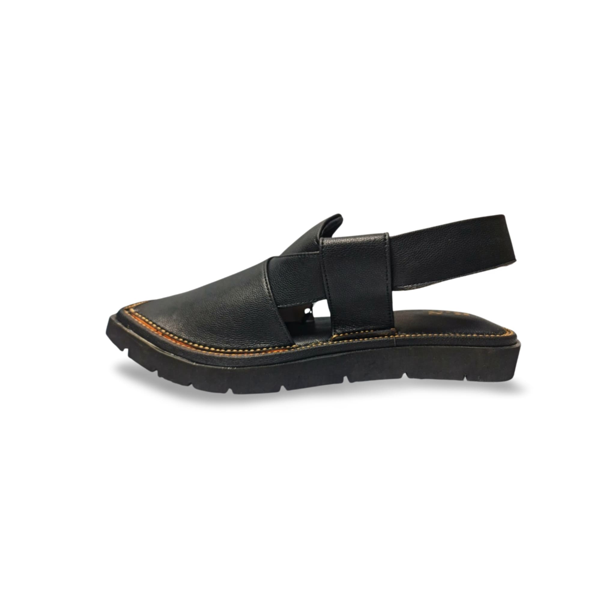 Black Vibram Sole Chappal