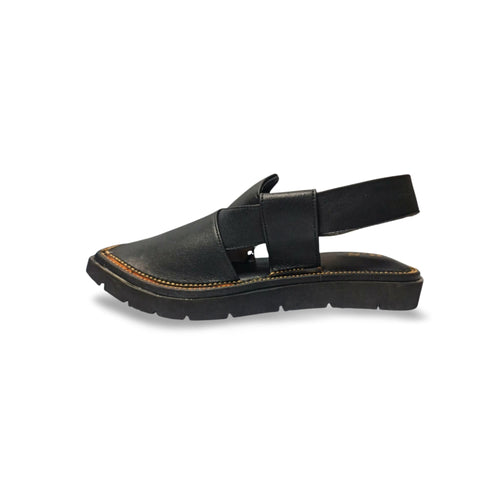 Black Vibram Sole Chappal