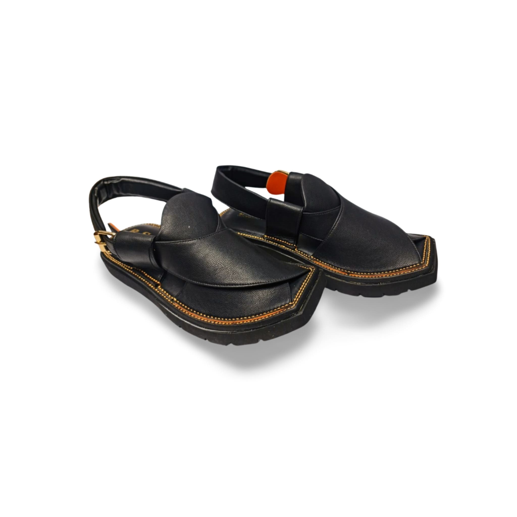 Black Vibram Sole Chappal