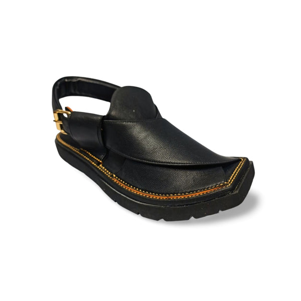 Black Vibram Sole Chappal
